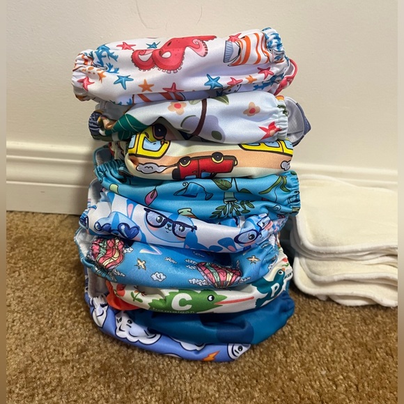 10 NWOT pocket diapers with inserts - Picture 4 of 6